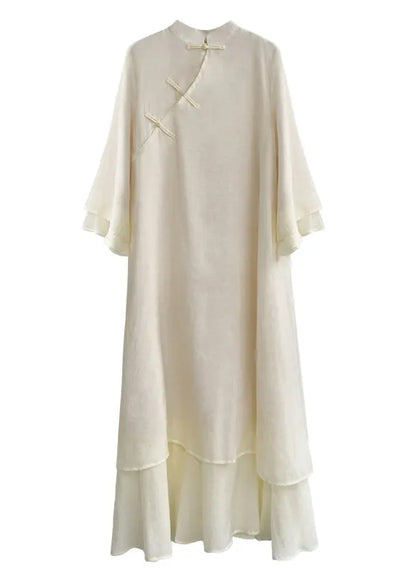New Chinese Style Stand Collar Embroidered Dress Two-piece Set Autumn