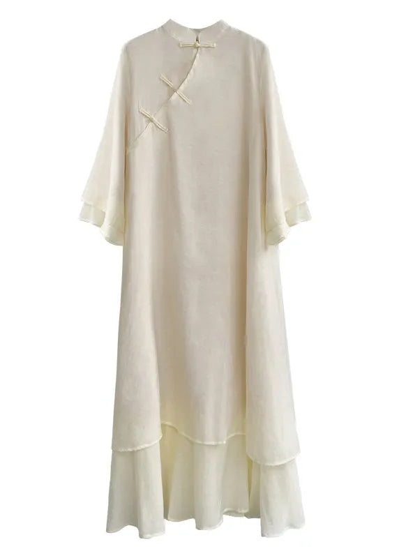 New Chinese Style Stand Collar Embroidered Dress Two-piece Set Autumn