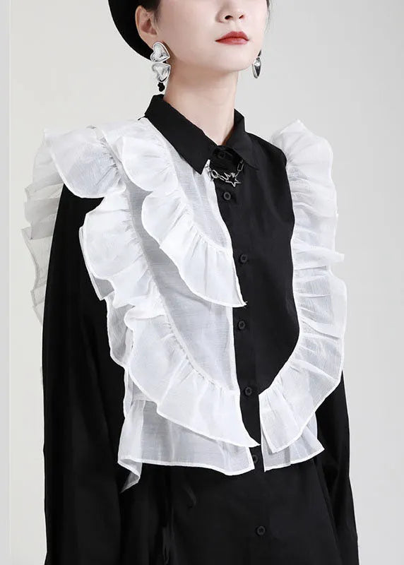 Royal Blue Ruffles Asymmetrical Shirt Dress-limited Stock