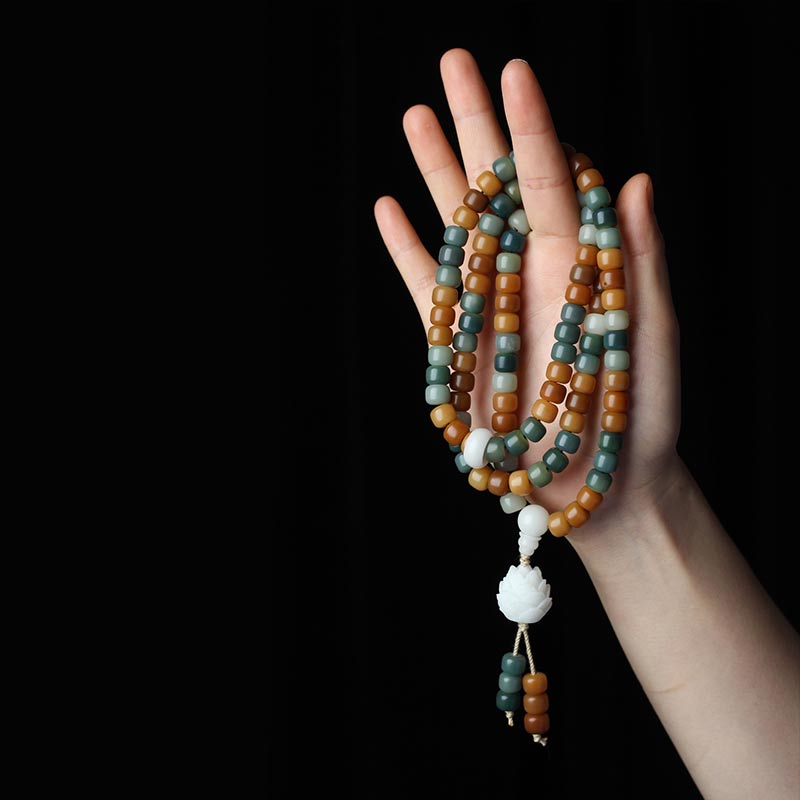 7*9mm Lotus Mala Harmony Bracelet Necklace