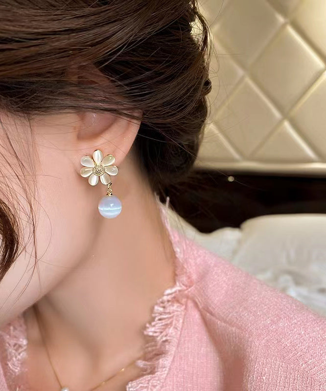 Fine Champagne Color Copper Alloy Drop Earrings