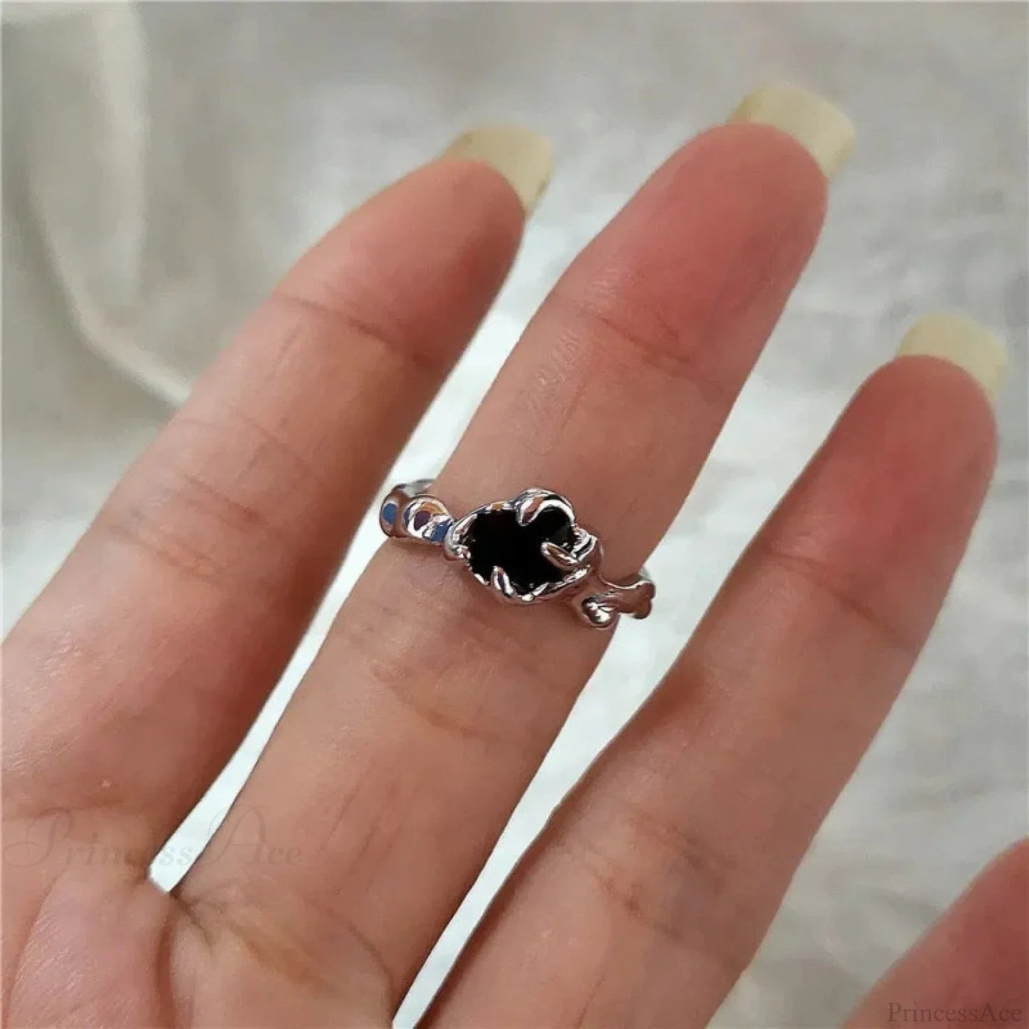 Gothic Cross Heart Ring
