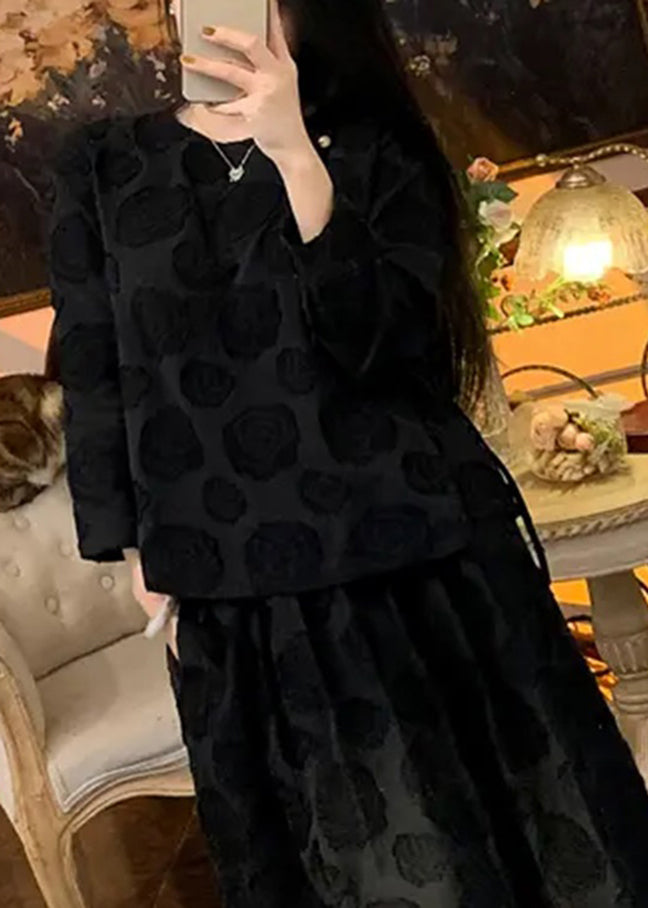 Apricot O-neck Asymmetrical Button Tops Long Sleeve