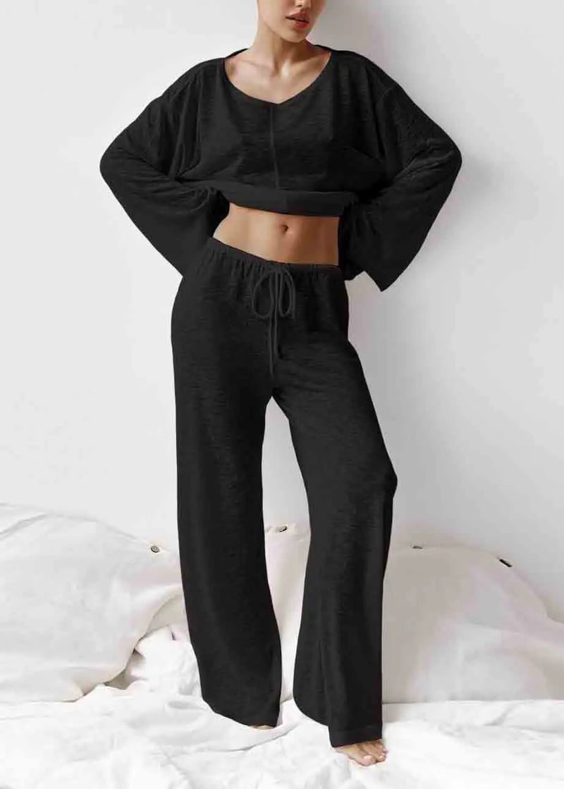 Simple White Oversized Cotton Pajamas Two Pieces Set Summer