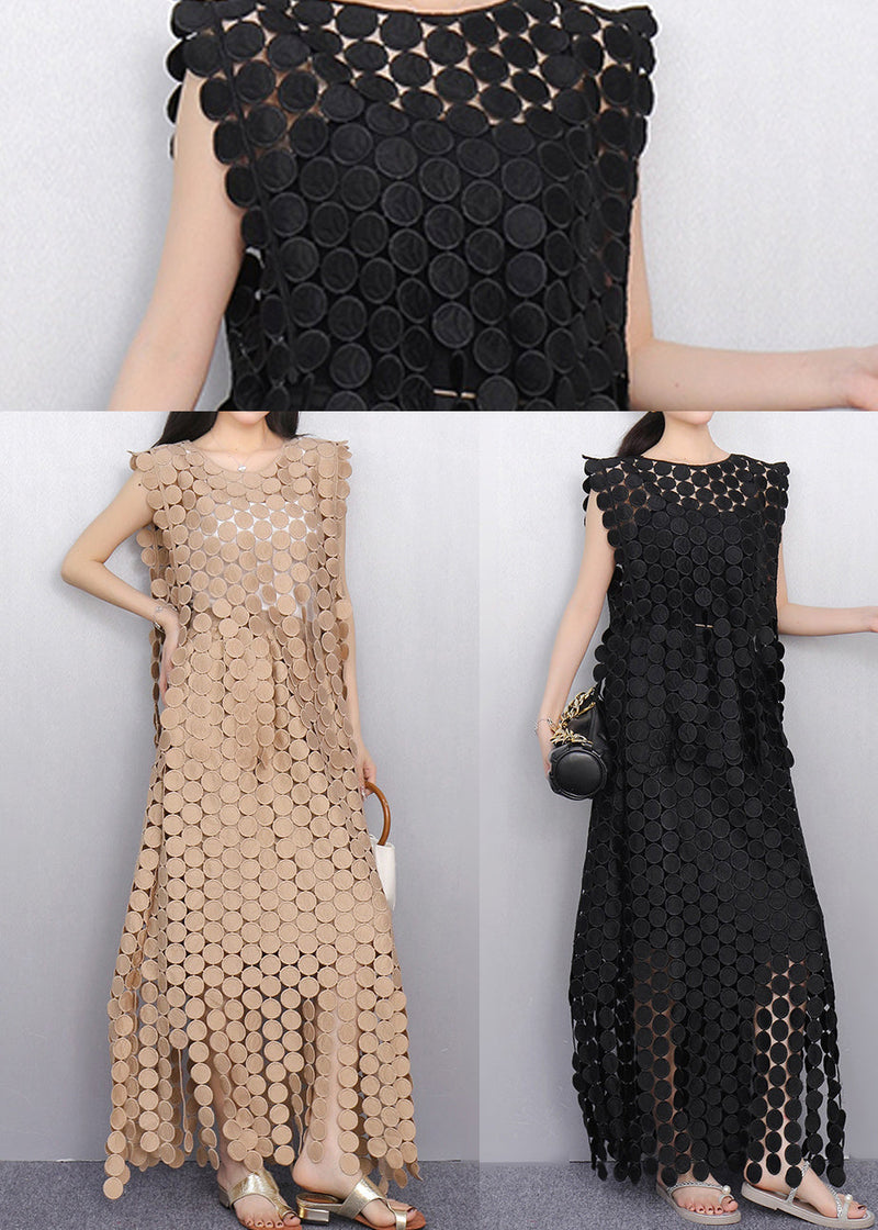 Art Black Oversized Side Open Two Piece Set Clothing Summer