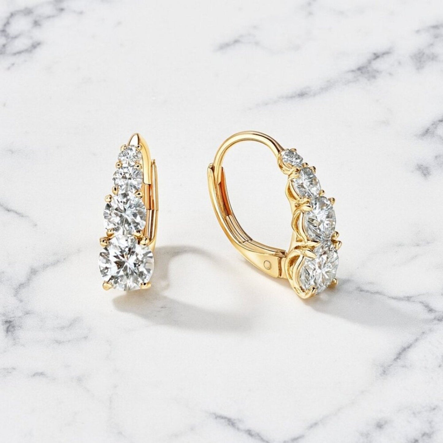 "quinn" Lab Diamond 925 Lab Hoop Earrings