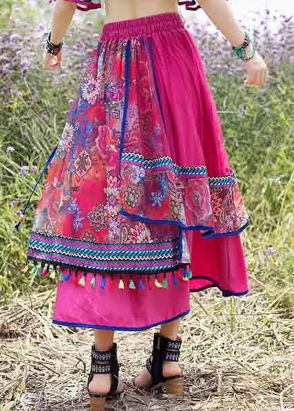 Novelty Black Embroideried Tulle Top and Skirts Two Piece Set Summer