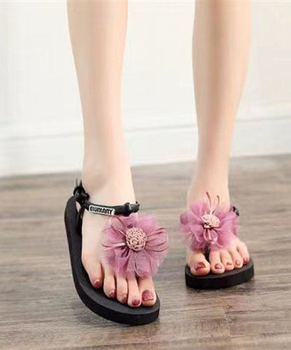Comfy Splicing Flip Flops Sandals Purple