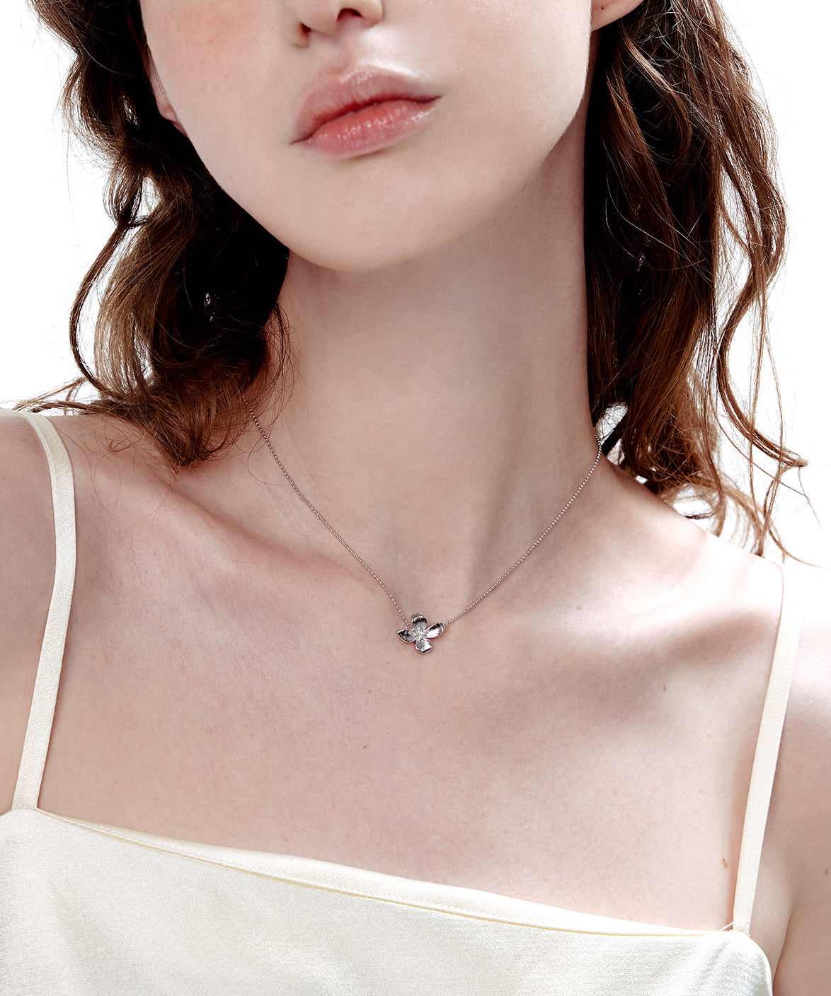 Small Round Bead Thread Copper Plated Small Pendant Fine Choker