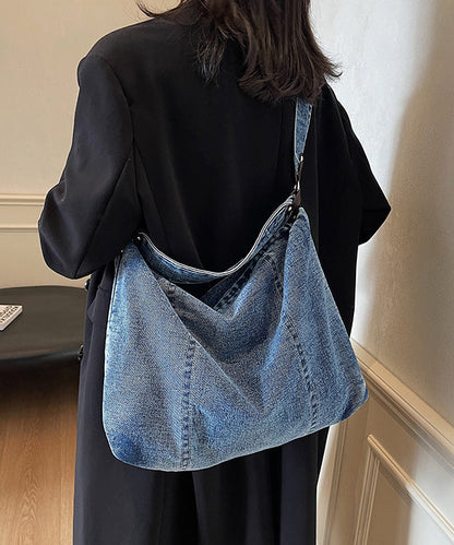 Black Durable Denim Versatile Message Bag