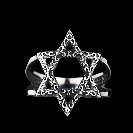 Damask Star of David Ring