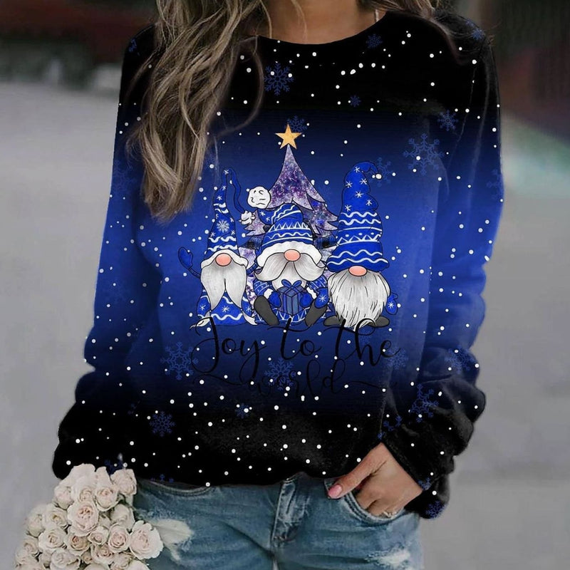 Amelie | Women's Christmas Knit Sweater, Loose Fit, Christmas Motif, Round Neck