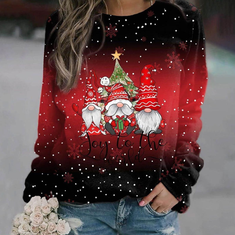 Amelie | Women's Christmas Knit Sweater, Loose Fit, Christmas Motif, Round Neck