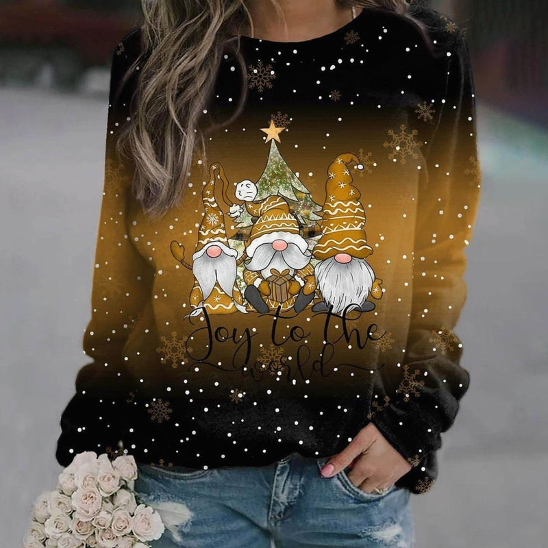 Amelie | Women's Christmas Knit Sweater, Loose Fit, Christmas Motif, Round Neck
