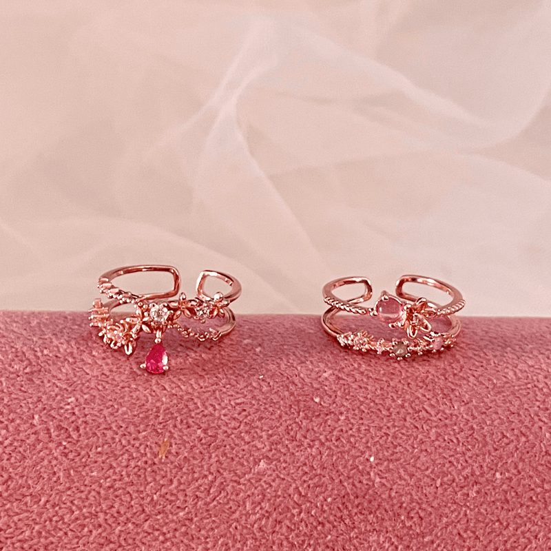 [] Hyacinth Dangly Flower Ring