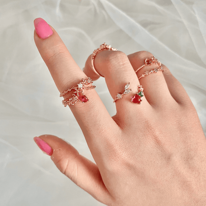 [] Hyacinth Dangly Flower Ring