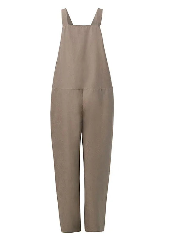 Cozy Khaki Jumpsuits Overalls