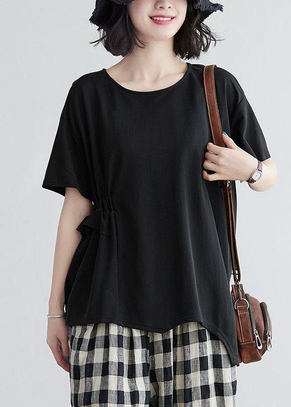 Army Green O-neck Half Sleeve Cotton Tee Summer