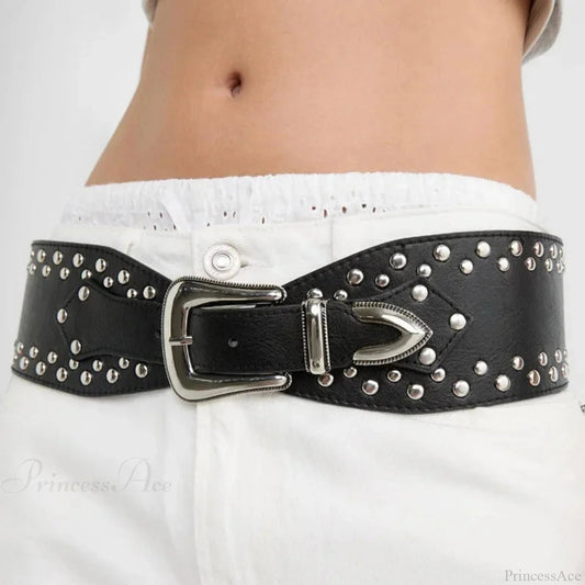 Antique Gothic Rivet Rebel Wide Belt
