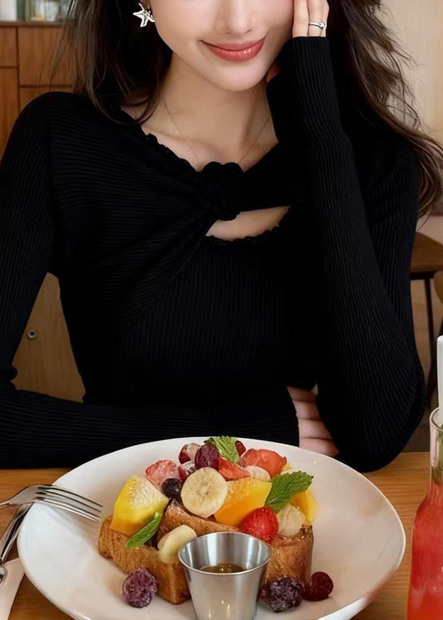 Slim Fit Oatmeal Knit Sweater Spring
