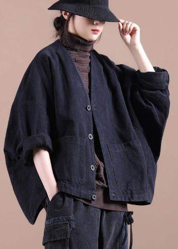 V Neck Fine Spring Coat Chocolate Daily Coats