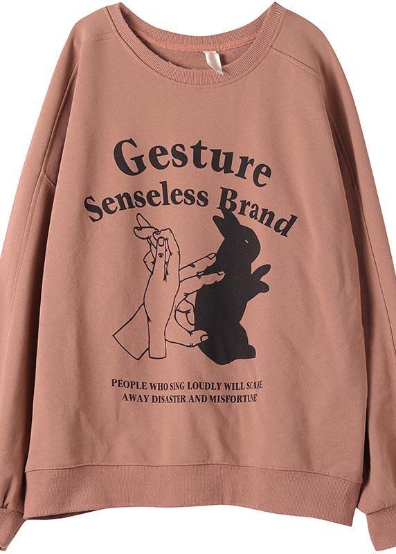 Italian Brown Blouses for O Neck Spring Blouses