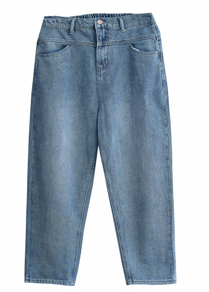 Organic Denim Blue Harem Pants Spring