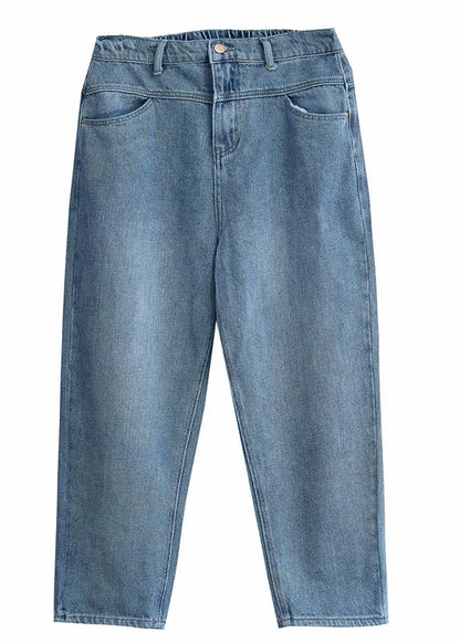 Organic Denim Blue Harem Pants Spring