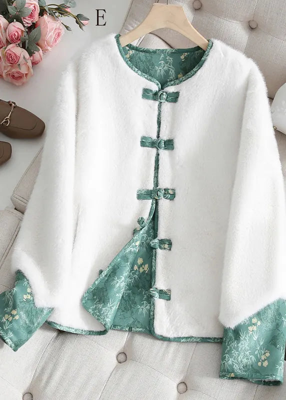 New Chinese Style Mink Velvet Wear on Both Sides Short Coat
