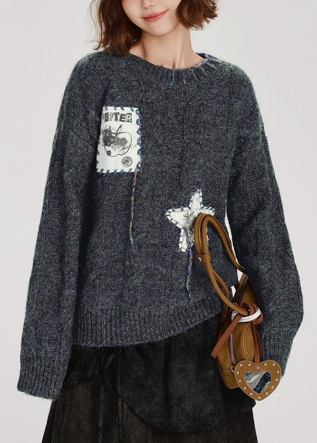 Original Design O-neck Thick Knit Sweaters Winter