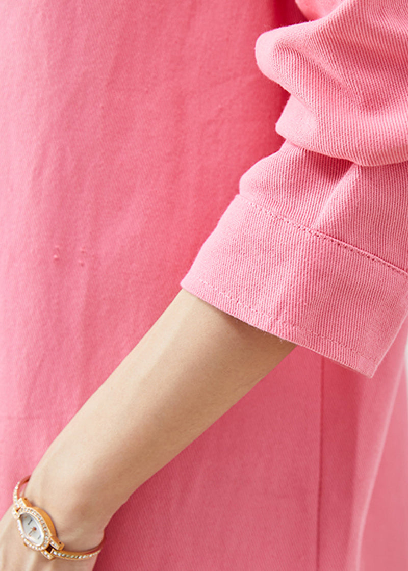 Diy Watermelon Red Peter Pan Collar Cotton Blouses Fall