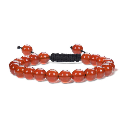 Buddha Stones Natural Healing Power Gemstone Crystal Beads Adjustable Macrame Bracelet