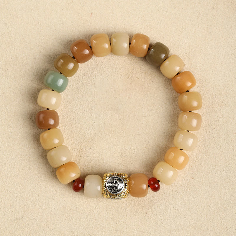 Buddha Stones Natural Bodhi Seed the Lord of the Corpse Forest Om Mani Padme Hum Wisdom Bracelet