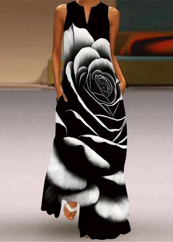 Rainbow V Neck Print Robe Dresses Summer
