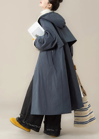 Japanese Style Wear on Both Sides Hooded Cotton Filled Coat Winter