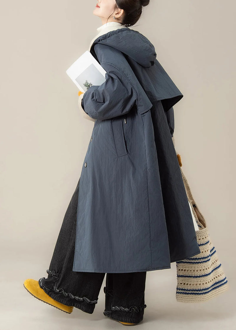Japanese Style Wear on Both Sides Hooded Cotton Filled Coat Winter