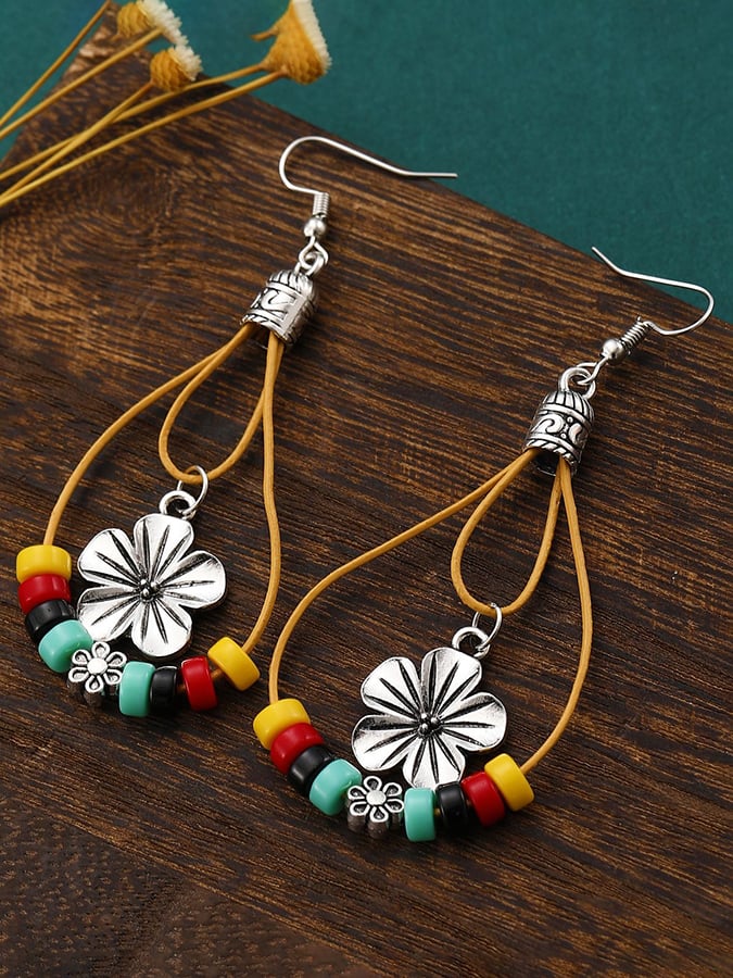 Turquoise Flower Earrings
