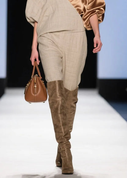 Asymmetrical Silk Patchwork Linen Jumpsuit Batwing Sleeve