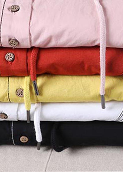 Organic Orange Button Cotton Summer Top
