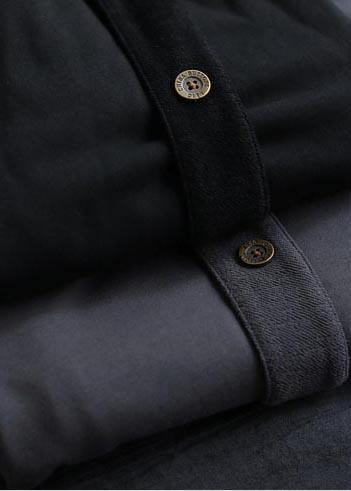 Vivid Black Jeans Spring Elastic Waist Patchwork Work Pant