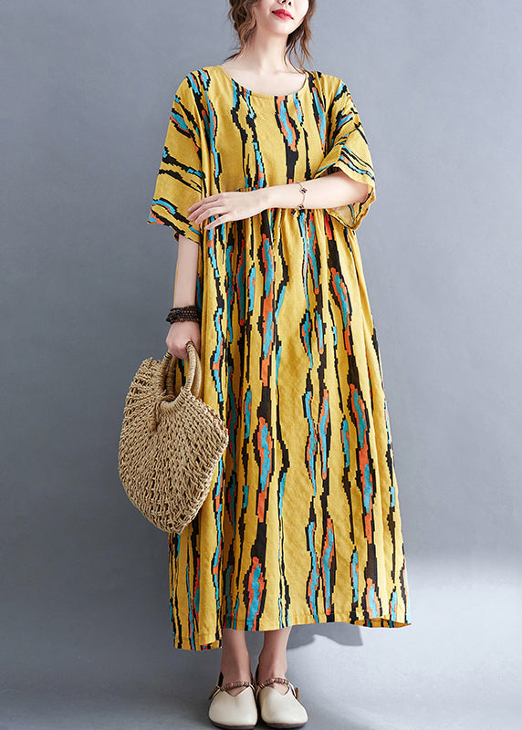 Yellow Holiday Dress Cinched Extra Large Hem Half Sleeve