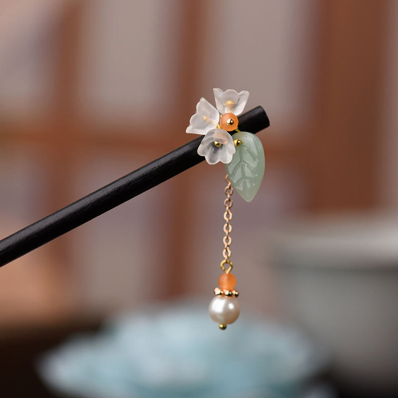 Ebony Liuli Chinese Hairpin for Courage & Protection