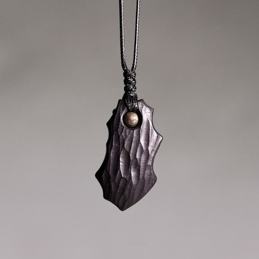 Ebony Wood Copper Spiritual Necklace for Peace & Protection