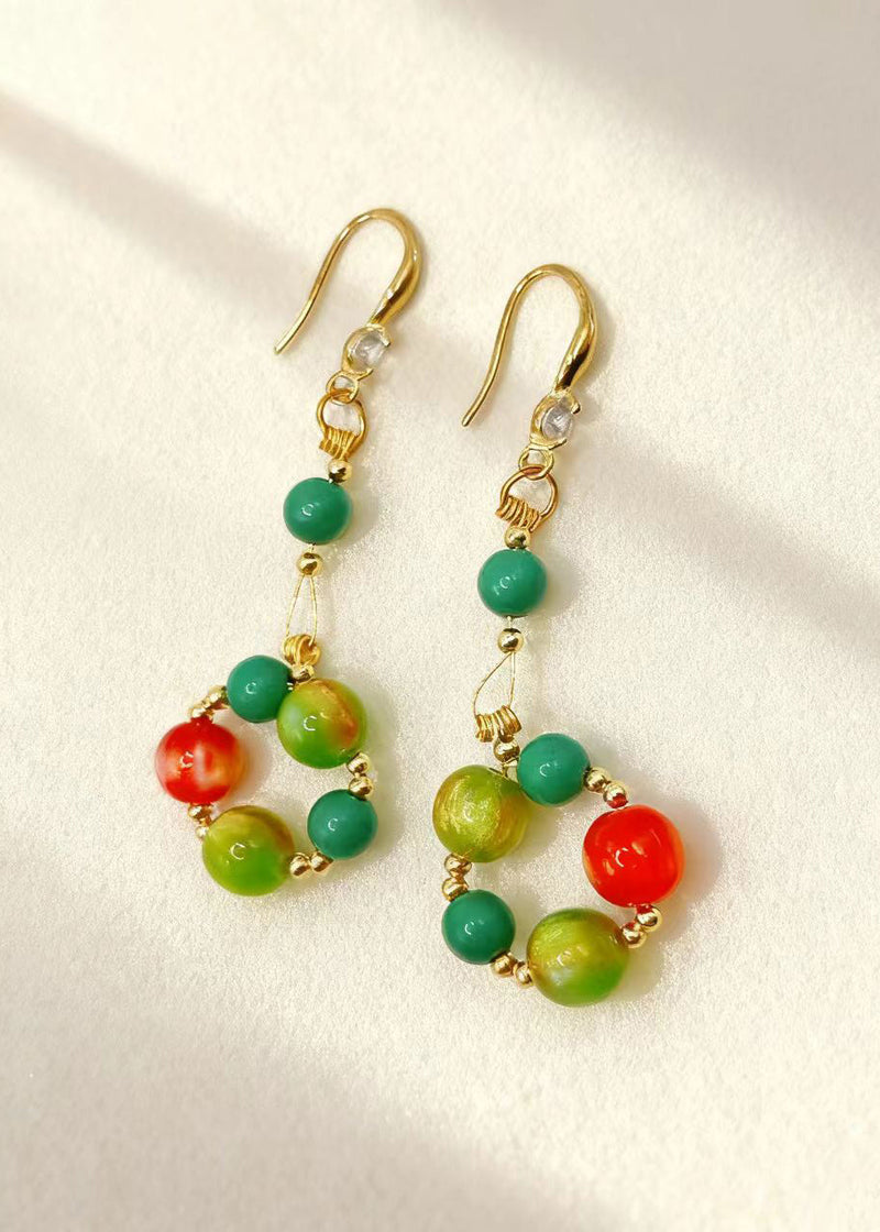 Rainbow Acrylic Turquoise Drop Earrings