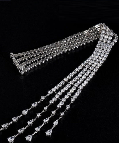 Unique White Copper Zircon Meteor Tasse Shoulder Brooches
