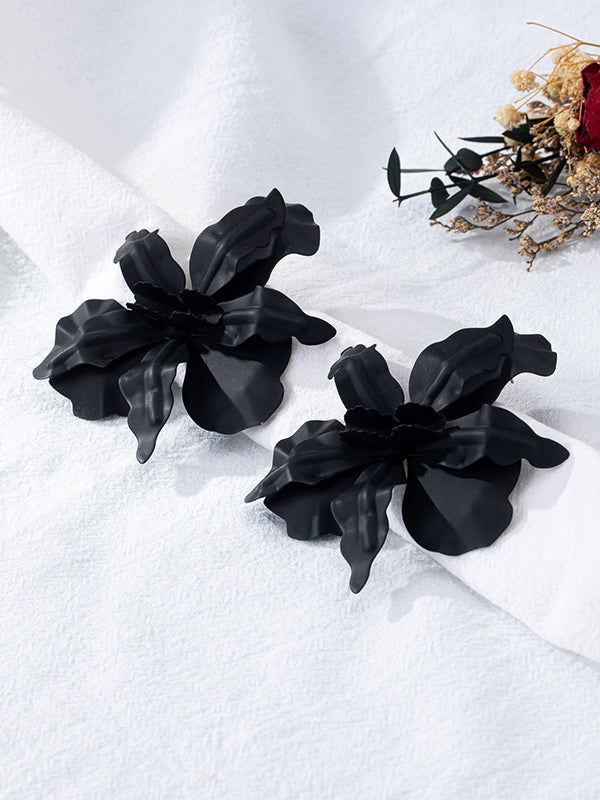 Flower Shape Color Earrings Accessories