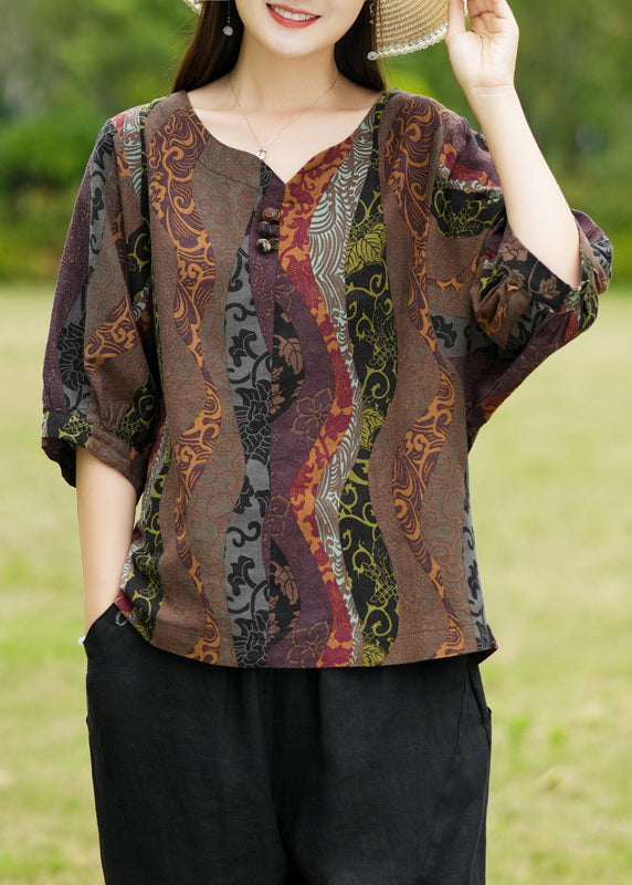 Coffee Print T Shirt Half Sleeve