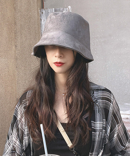 Black Patchwork Velour Cloche Hat
