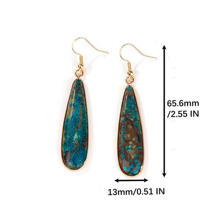 Emperor Stone Earrings 65.6mm Drop for Happiness