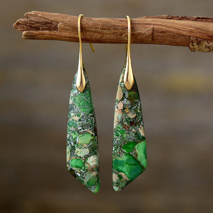 Emperor Stone Earrings for Balance and Serenity